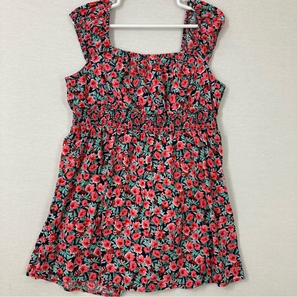 Old Navy Floral Round Neck Tie Front Summer Mini Dress size XXL - Picture 8 of 9